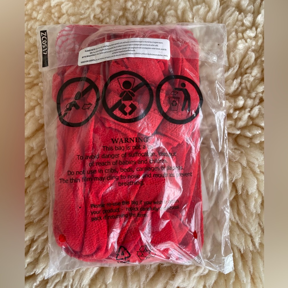 NWT ASOS Red Lace Mesh Tights - Picture 2 of 2